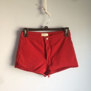Forever 21 Red High Rise High Waist Shorts